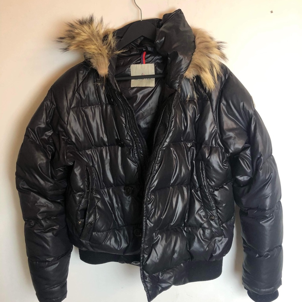 Moncler fur jacket sz 2 fits S/M